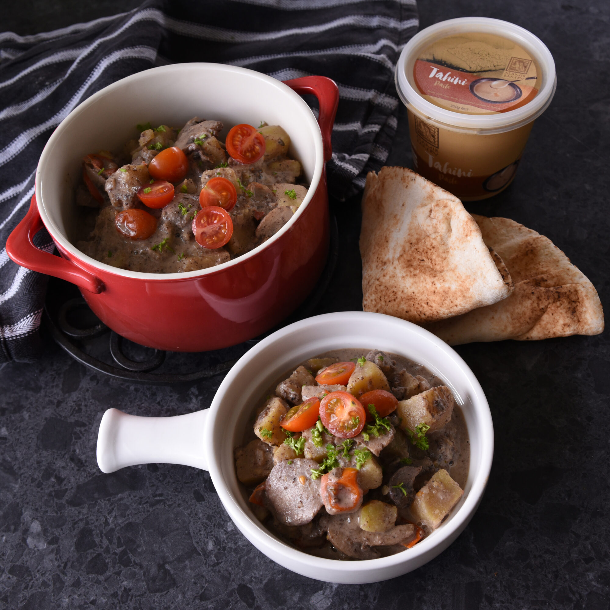 Kumara, Mushroom and Tahini Stew