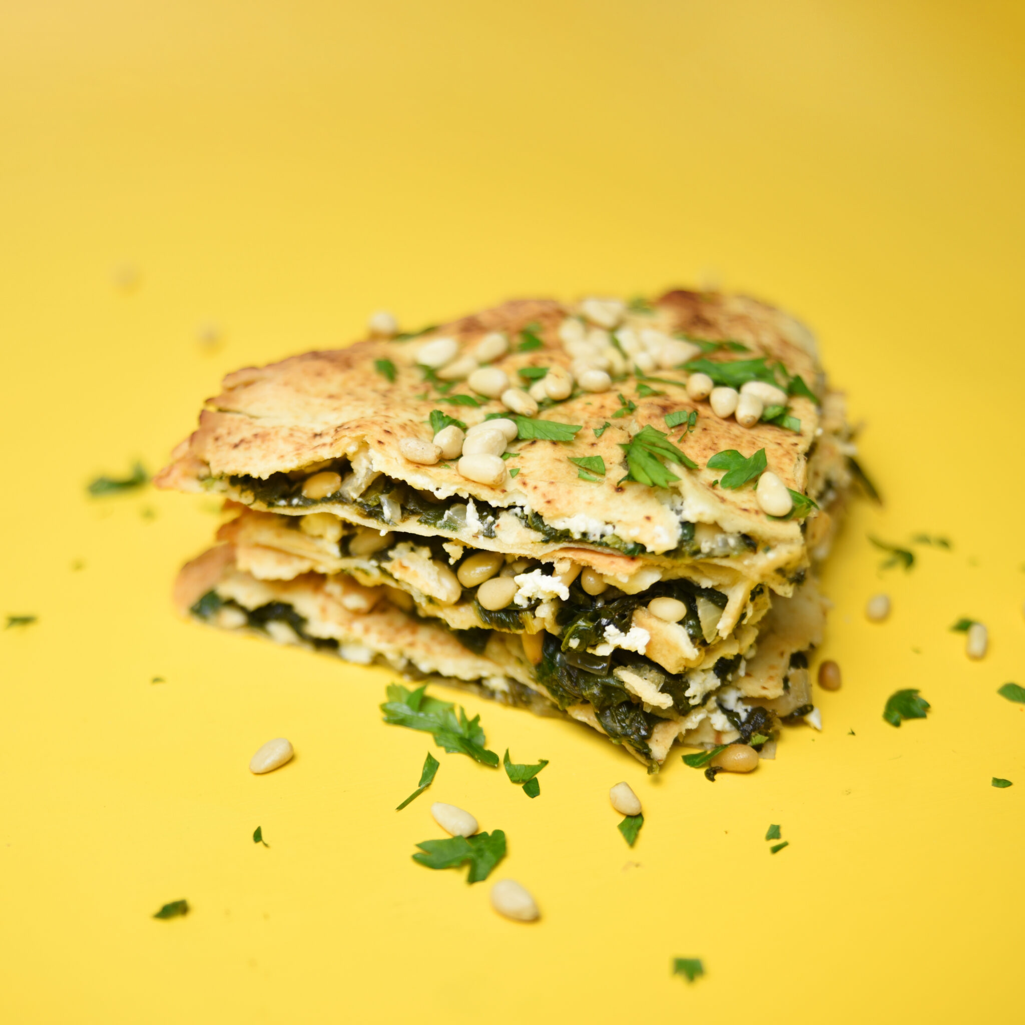 Pita with Buttery Spinach and Feta – Alamir Bakery
